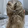 Pinces à cheveux à la main strass grand arc-noeud peigne bijoux de mariage pour les femmes cristal mariée géométrique épingles à cheveux chapeaux cadeau