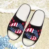 Slippers Nopersonality Lips American Flag Design Sandals Летние женские квартиры