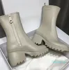 Дизайнерские роскошные дизайнерские женские резиновые сапоги Welly Rubber Water Rains Shoes Ботильоны Ботильоны 454