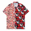 Camisa de grife masculina 2023 Camisas de botões estampadas camisa de boliche Havaí Floral Camisas casuais masculinas slim fit vestido de manga curta havaiano top M-3XL