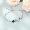 Chaînes Rose Fleur Crémation Bijoux Urne Bracelet Pour Cendres Femmes Hommes Mémorial Souvenir Lien