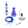 Glass Shisha Set Hookah Pot Konventionell vattenpipa med slangglasbaskolv Shisha Nargile Cachimbas Accessories Water Pipe HKD230809