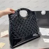 Designer Womens Luxury Handbag Two Color Patent Leather Glossy Diamond Hardware Metal Buckle Matelasse Chain Crossbody Bag File Bags Sacoche 36/11 cm