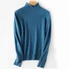 Women's Sweaters Vintage Casual Natural Cashmere Blend Basic Pullovers Turtleneck Women Factory 11Colors Drop Mock Neck Sr900