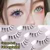 5pairs/set faux mink color diamant eyelashes fluffy wispy tjock faux long wispy naturliga fransar packar grossist naturliga falska ögonfransar e457