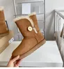 Winter Snow Boots For Women Australian Short Snow Boots With Fur Mini Platform Boot Sheepskin Cowskin Genuine Leather Men lush Ankle Booties Large Size 44