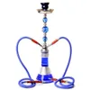 Hookah Shisha Full Set Arabiska glasflaskor Double Water Pipe Travel Hooka HOOPA Complete Smoking Accessories HKD230809