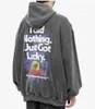 Heren Hoodies Sweatshirts FW Gewassen Zwart Vetements I Got Lucky Hoodie Mannen Vrouwen 1 Distressed Print VTM Oversized Hoody 230808