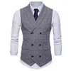 Coletes Masculinos Homens Terno Formal Colete Sem Mangas Colete Magro Xadrez Casamento Clássico Smoking Outwear Social Blazer 230808