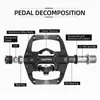 バイクペダル2つの使用法自転車ペダル2 in 1 in SPDシステムMTBロードアルミニウムアンチスリップシールベアリングロックアクセサリー230808の無料クリート