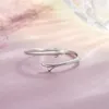 Anillos de racimo KOFSAC lindo/romántico delfín anillo para mujer Chic 925 plata esterlina 2023 Animal Simple joyería novia regalo