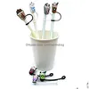 Drinking Straws Beer Bottle Pearl Milk Tea Soft Rubber St Topper Accessories Er Charms Reusable Splash Proof Dust Plug Decorative Charm Fit