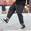 Men's Jeans Plus Size Men Casual Nine-point Wide-leg Loose Harlan Straight-leg Pants Brand Cotton