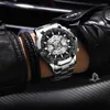 Wristwatches 2023 Gear Dial Fashion Men Watch Calendar Stainless Steel Top Sports Hollow Quartz Relogio Masculino Box