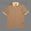 Polo da uomo di design a livello di soffitto G family T-shirt polo Casual Paris a maniche corte doppio Gu Men O6DU