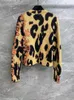 Damenpullover Mode Hohe Qualität Kaschmir Mohair Jacquard Leopard Pullover Für Frauen 2023 V-ausschnitt Langarm Bunte Jumper Dame Herbst