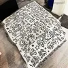 Blankets Swaddling Black and white graffiti bed blanket cartoon cotton throwing blanket creative fun double-sided outdoor camping picnic mat Z230809