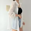 Camicette da donna Temperamento a prova di sole Moda Baggy Tutto-fiammifero Abbigliamento stile coreano di base 8 colori Camicie Donna Sheer Thin Chic Summer Simple