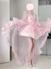 Kentsel Seksi Elbiseler Kadın Organza Şık Pembe Asimetrik Elbise Vintage Yaz Mini Doğum Günü Kadın Ruffles Parti Vestidos Lady Tatil Puf Elbise 230809