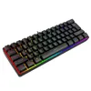 K401 filaire Film clavier 61 touches RGB lumières Type c USB rétro-éclairé clavier ergonomique pour PC ordinateur portable de jeu