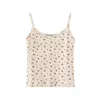 Women's Tanks Y2K Girls Sweet Floral Tops 2023 Summer Fashion Ladies Cute Soft Cotton Camis Party Women Short Top Chic