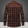 Męskie kurtki zimowe menu gęstwy ciepłe koszule z polaru płaszcze 100 bawełniane kratę flanelowe ubrania wojskowe chaquetas hombre rozmiar m 4xl 230808