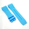 25mm Baby Blue Watch Band Rubber Strap för RM011 RM 50-03 RMRM50-01323P