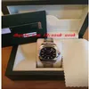 Luxus-Saphir-Luxus-Armbanduhr, schwarzes Zifferblatt, 116400, Edelstahlarmband, automatische Herrenuhr, Uhren, Originalverpackung236a
