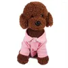 Dog Apparel Pet Pajamas At Home Tea Cup Small Teddy Bear Knitted Clothes Summer Wear