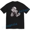 19fw Camiseta Mens Designer Camisetas Brand New Preto Branco Manga Curta Tees Mulher Graffiti Padrão Designer Camisa Polo Tamanho S-XL Melhor qualidade.