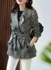 Damen-Trenchmäntel, Trenchcoat für Damen, Herbst-Winter, modisch, Korea, kariert, Vintage-Stil, Hahnentrittmuster, elegant, lässig, Oberbekleidung, Übergröße, Mantel, Jacke 230808