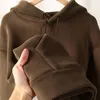 Kvinnors hoodies 2023 Autumn Winter Fashion Women Sweatshirts Aussie Fleece Hooded Big Pocket Sweater Casual Loose Pullover