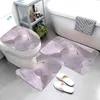 Cobblestone Embossed Three-Piece Carpet Household Bathroom Non-Slip Set Toilet Floor Mat Bathroom Absorbent Floor Mat HKD230809