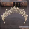 Nakrycia głowy luksusowe ślubne korona blask kryształy kryształy roszerowe korony kryształowe zasłona opaska na głowę