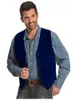 Heren Vesten Hertenleer Fluwelen Vest Mode Chique Slim Fit Mouwloos Steampunk Gala Trouwkostuum