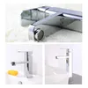 Bathroom Sink Faucets Modern Basin Faucet Square Shape Copper Tap And Cold Water Mixer Single Lever Deck Mounted Washbasin