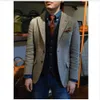 Ternos masculinos Blazers Blazer para homens Jaqueta espinha de peixe Casaco de escritório de negócios Inverno Quente Terno de lã Lapela Roupa de peito simples 230808