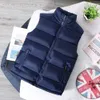 Men's Vests White Vest Jacket Men Slim Fit Stand Collar Sleeveless Puffer Jackets Spring Autumn Casual Waistcoat Men Warm Coat Trends 230809