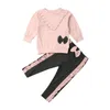 Clothing Sets Autumn Baby Girl Long Sleeve Bow Sweatshirt Pants Leggings Set Outfit Toddler Kid Clothes 2PCS