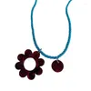 Pendentif Colliers Collier Floral Creux Fleur Tour de Cou Acrylique Matériel Bijoux Cadeaux D'anniversaire