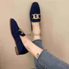 Zapatos de vestir Zapatos de mujer Color azul marino Mocasines casuales para mujer 2021 Bombas Zapatos de diseñador Zapatos planos Suede Comfort Calzado diario Tamaño 33-40 J230808