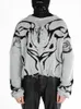 Damestruien Ecologisch dorp Zwart Wit Truien Y2k Kleding Truien Destroyed Ripped damestrui Harajuku Hole Sweater 230808