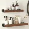 Badkamer Planken Rek Wandmontage Douche Wc Plank Scandinavische Stijl Cosmetische Opslag Keuken Multipurpose Massief Hout 230809