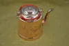 Vattenflaskor 1.2L Vintage Copper TEAPOT Antique Kettle Tin Plated Inside Thicked Manual