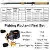 Çubuk Reel Combo Balıkçılık ve 1 8m 2 7m Maksimum Çekme 6kg 13lb karbon fiber cazibesi 18 1 BB 7 2 1 Dişli Oranı Bas için Baitcasting 230809