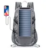 Sacs d'école sac à dos solaire sac à dos de randonnée pliable avec alimentation 5V 6.5W charge de panneau solaire pour téléphones portables 230809