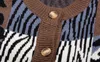 Пуловер Mudkingdom Big Boy Girl Cardigan Свитер зебры Гепарда Принт кнопкой кнопку вниз в трикотавные свитера с длинным рукавом для детской одежды 230809