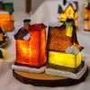 Decorações de Natal Light House Village Decorações de Natal para casa Presentes de Natal Enfeites de Natal Ano Novo 2023 e Navidad Noel L230621