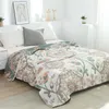 Filt Twin Queen Size Anti Pilling Bed Bostad med mjuk bomull Luftkonditionering Kast på sängen Summer Quilt Linens 230809