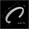 Manschett NYA 925 Sterling Sier Mesh Armband 5 Design Womens Double Wire Twisted Open Bangle For Ladies Hypoallergenic Fashion Jewelry Dr Dhcry